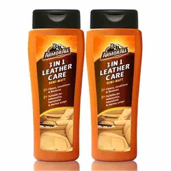 Armor All 3 in 1 Leather Care Semi Matt - Leather Cleaner, Conditioner And Restorer (Pack of 2)